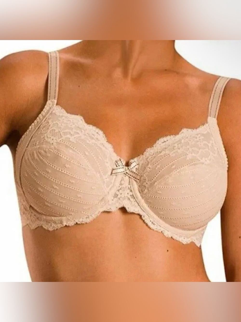 Chantelle Rive Gauche Full Coverage Unlined Underwire Bra 34D Nude